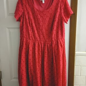 Elegant Red Lace Dress